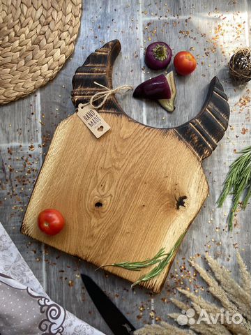 Разделочная сервировочная доска деревянная из дуба