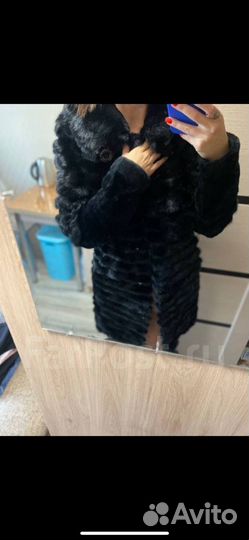 Шуба мутоновая с норкой