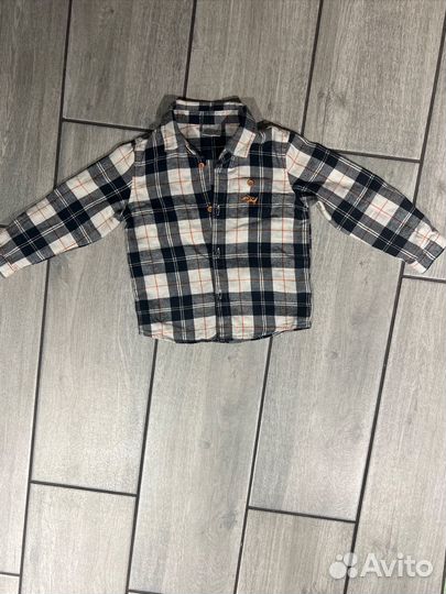Рубашка в клетку для мальчика 86