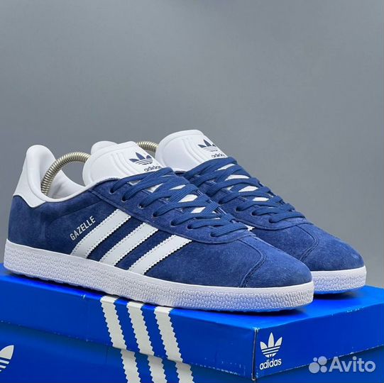 Синие кеды Adidas Gazelle