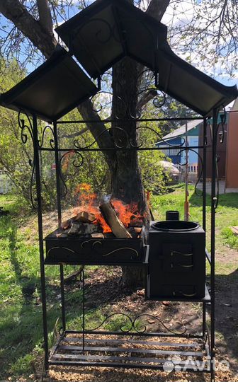 Беседка с мангалом