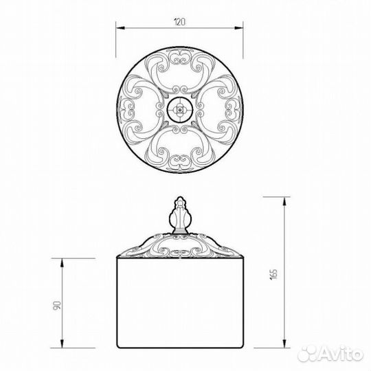 Баночка Migliore Elisabetta 16989 бронза