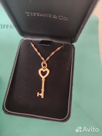 Подвеска Tiffany ключ золота 750 пробы