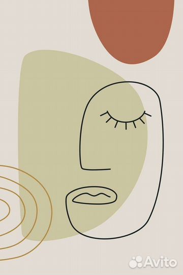 Роспись стен в стиле минимализм