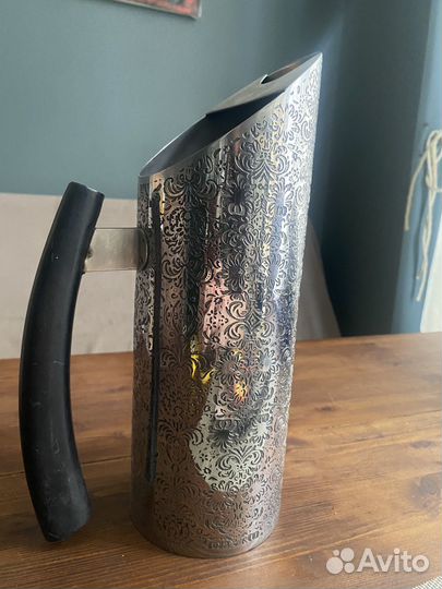 Кувшин индийский с чеканкой, нержавейка