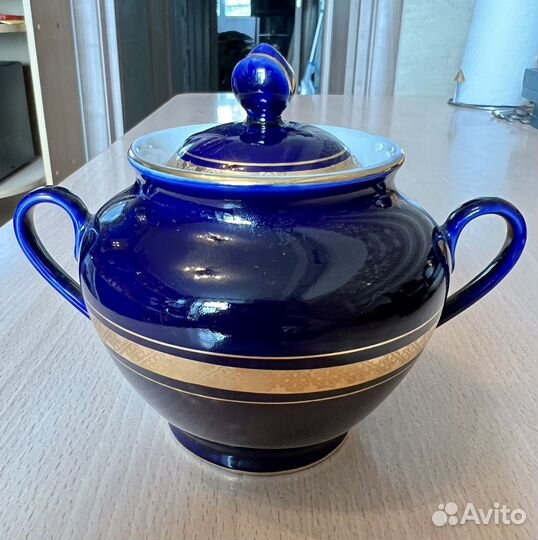 Чайный сервиз лфз СССР кобальтовый