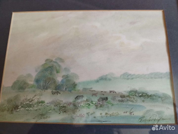 Картина акварель пейзаж