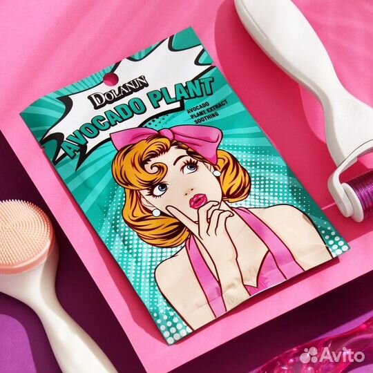 Маска тканевая увлажняющая для лица с экстрактом а