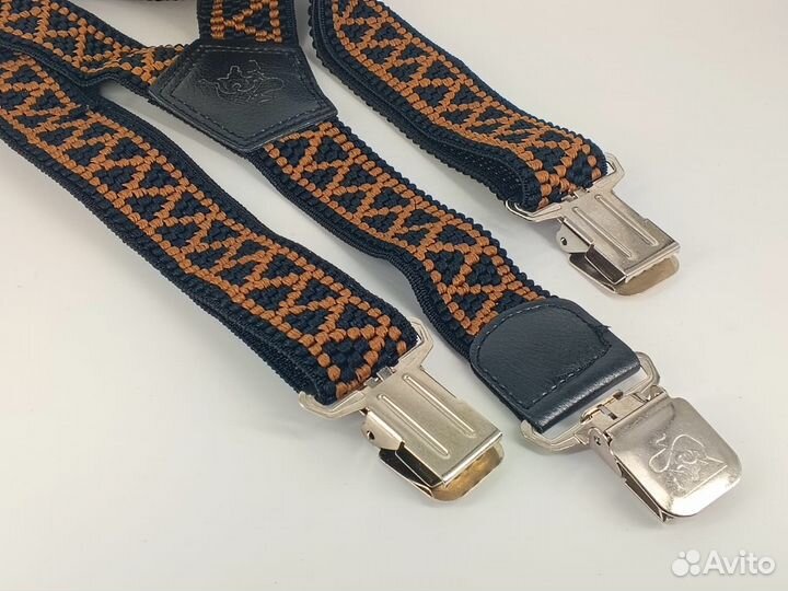 Подтяжки мужские широкие регулирующиеся черные