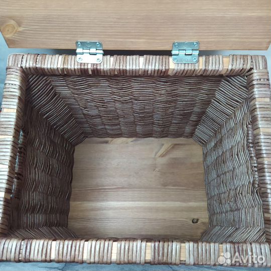 Корзина плетеная на каркасе