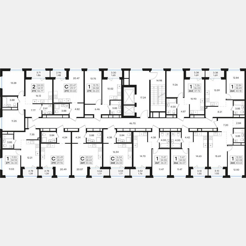 Квартира-студия, 26,5 м², 10/15 эт.