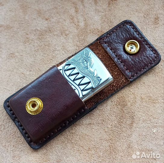Чехол кожаный для зажигалки zippo