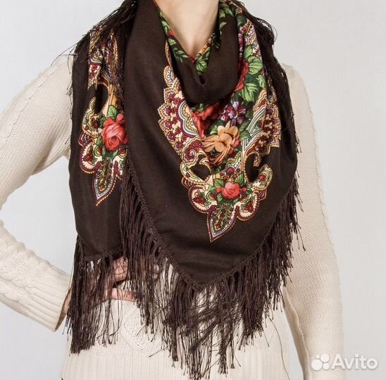 Павлопосадский платок шерсть