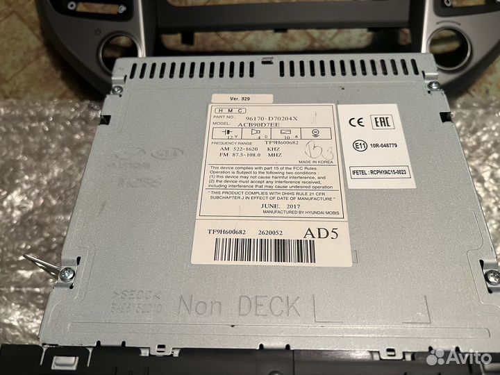 Штатная магнитола hyndai tucson