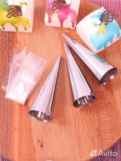 Конусы-формы для Пирожных и Круассанов 3х12см.-4шт