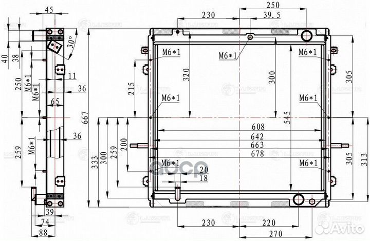 Радиатор охл. для а/м газон Next (16) c дв. ямз