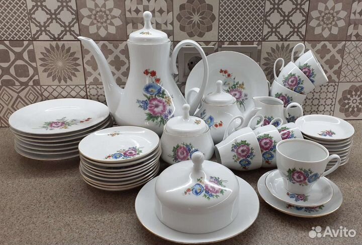 Сервиз кофейный Kahla Германия Начало 70ых. Винтаж