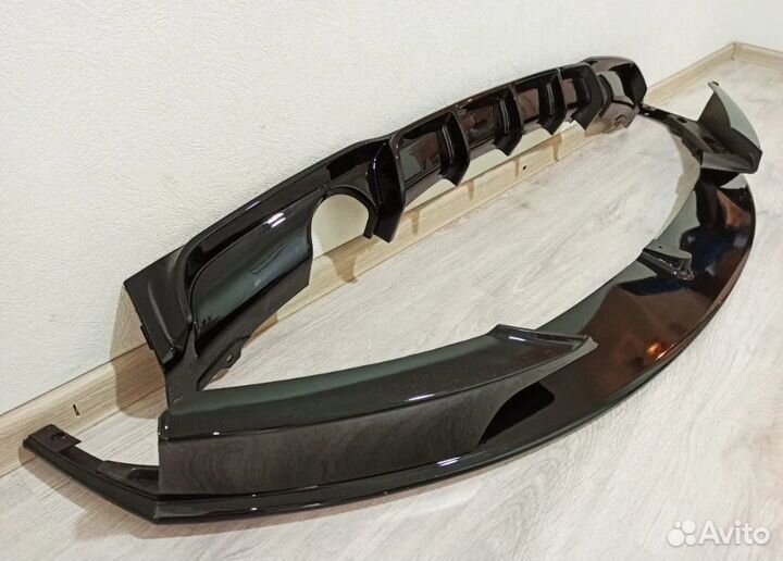 Диффузор BMW F30 одиночный выхлоп