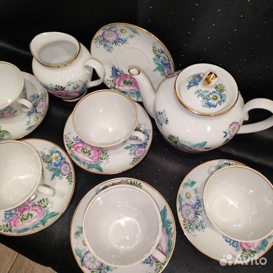 Сервиз чайный Полевые цветы,лфз, СССР