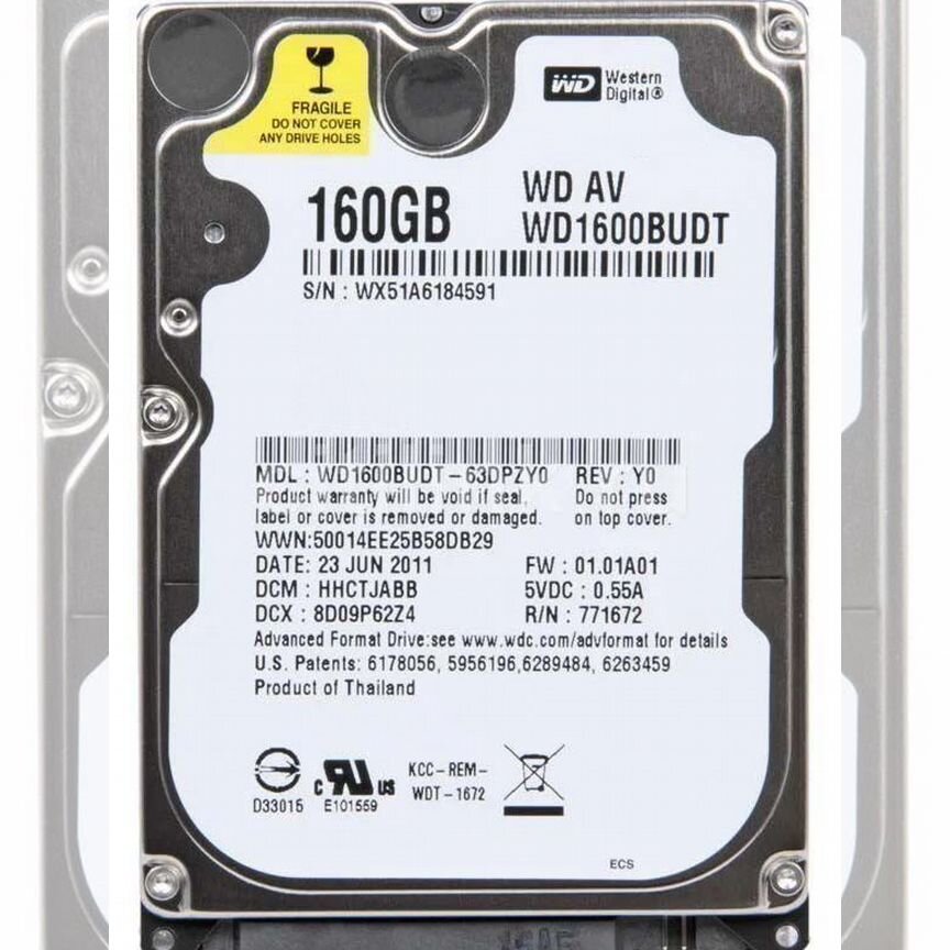 [WD1600BUDT] Жесткий Диск Western Digital 160gb Sata Wd1600budt