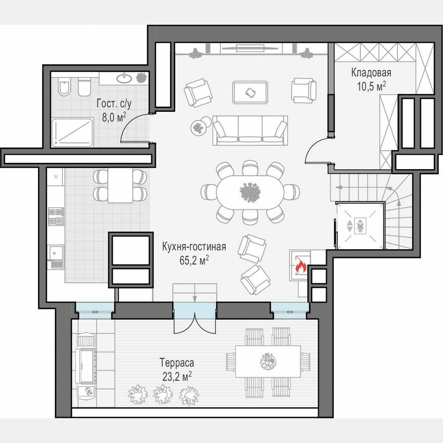 3-к. квартира, 238,6 м², 6/6 эт.