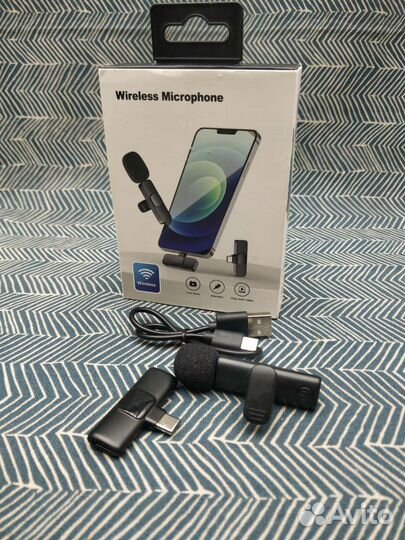 Петличный беспроводной микрофон type-c