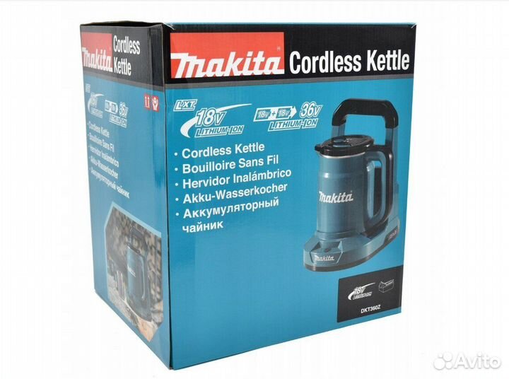 Беспроводной чайник Makita DKT360Z 18 В X2 0,8 Л