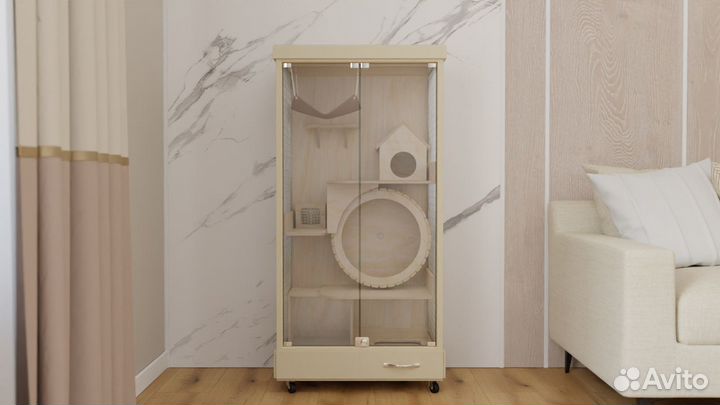 Клетка Витрина для шиншилл Дегу грызунов хорька Р5