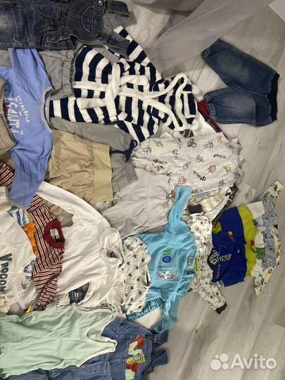 Вещи пакетом на мальчика 74 80 86