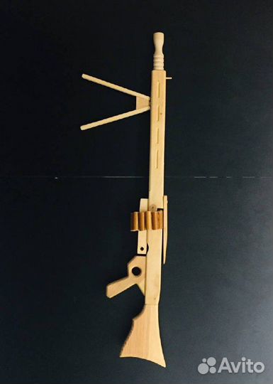 Игрушка пистолет пулемёт деревянный ручная работа