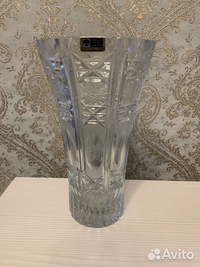 Хрустальная ваза для цветов ГДР. Винтаж