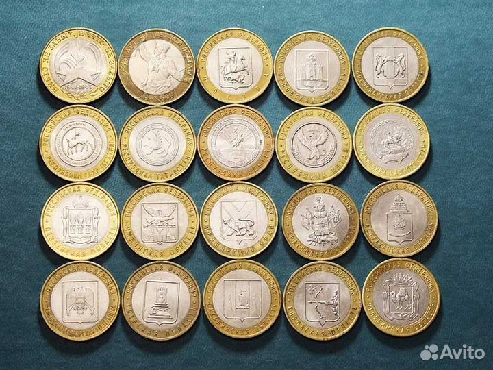 10-ти рублевые монеты биметалл и гвс