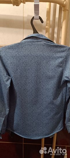 Рубашка для мальчика на кнопках 140