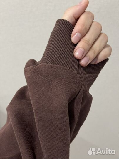 Оверсайз спортивный костюм женский коричневый