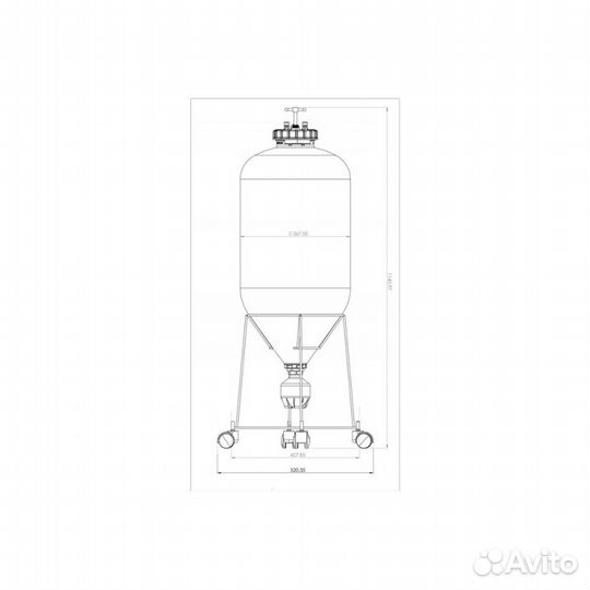 Цкт Fermenter King, пластик, 60 л