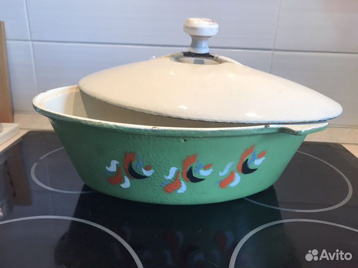 Утятница чугунная эмалерованная СССР