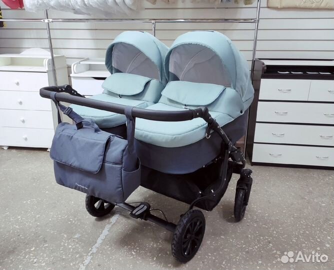 Коляска для двойни Indigo charlotte Sity DUO