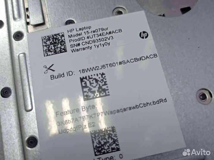 Топкейс HP-15ra донор для тачпада и клавиатуры