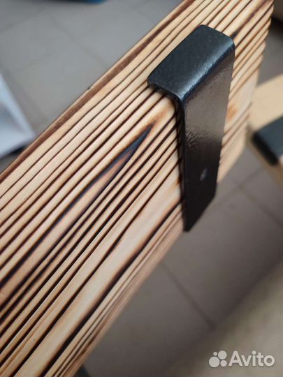 Полка настенная лофт из массива