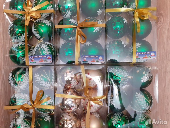 Новогодние елочные украшения-шары (небольшой брак)