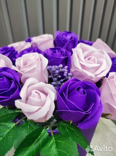 Букет из мыльных роз