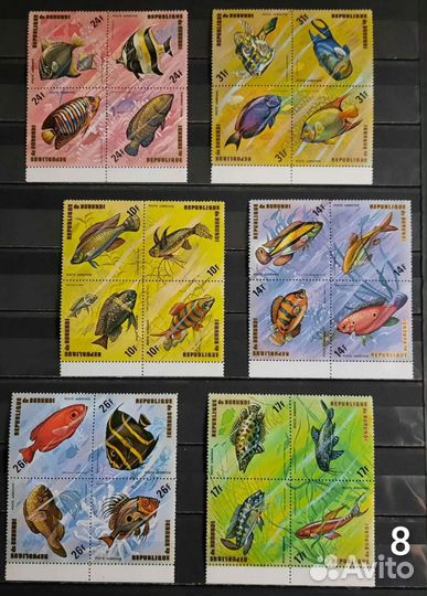 Коллекция марок фауна 60-90х 3 чистые