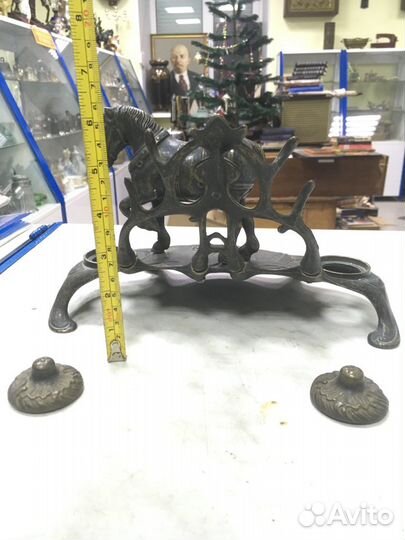 Чернильница Франция конец 19 века бронза