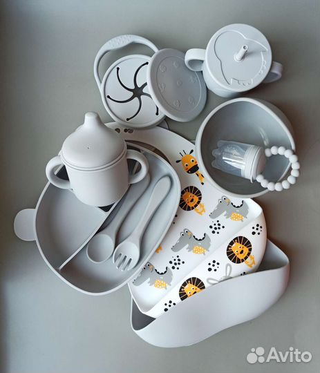 Детская посуда для кормления силиконовая