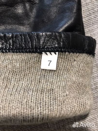 Перчатки кожаные 7 длинные, новые