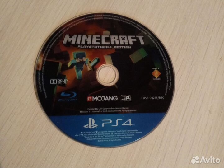 Minecraft ps4 диск