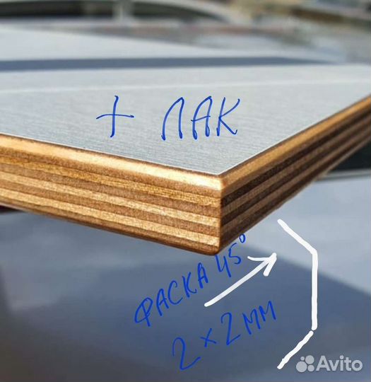 Облицовка и прессование HPL пластика на фанеру