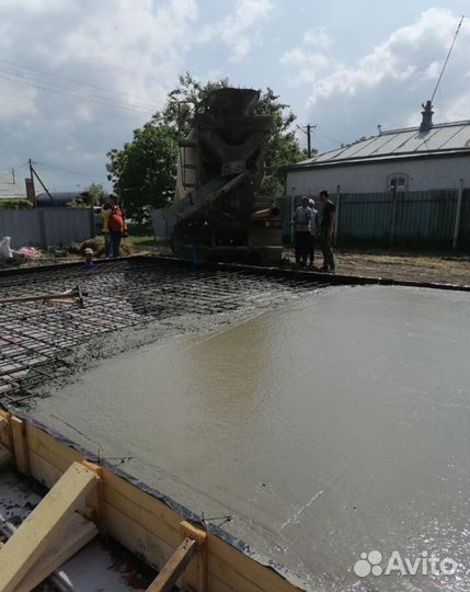 Фундамент Отмостка Бетонные работы Заезды