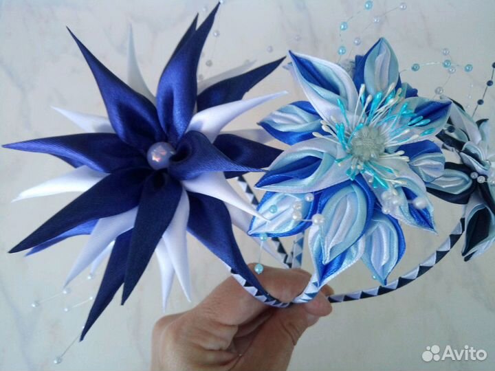 Ободки для волос с цветами