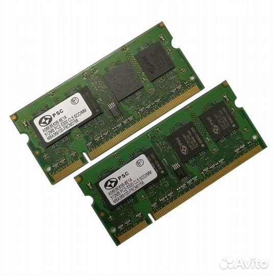 Б/у озу So-Dimm 1Gb PC2-5300, DDR2-667 PSC as6e8e6